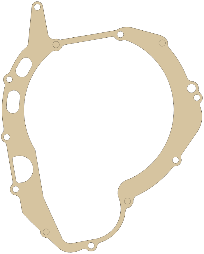 Suzuki Magneto Cover gasket outline, OEM 11483-02F10, A material