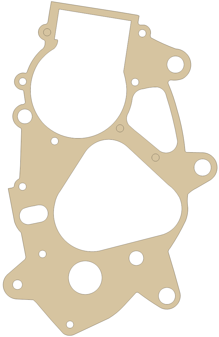 Suzuki 11481-2300 gasket outline, OEM 11481-2300, A material