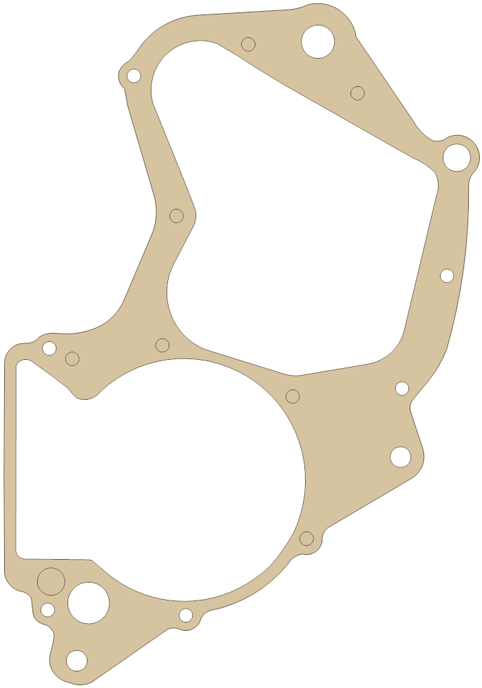 Suzuki Center Case gasket outline, OEM 11481-14300, A material