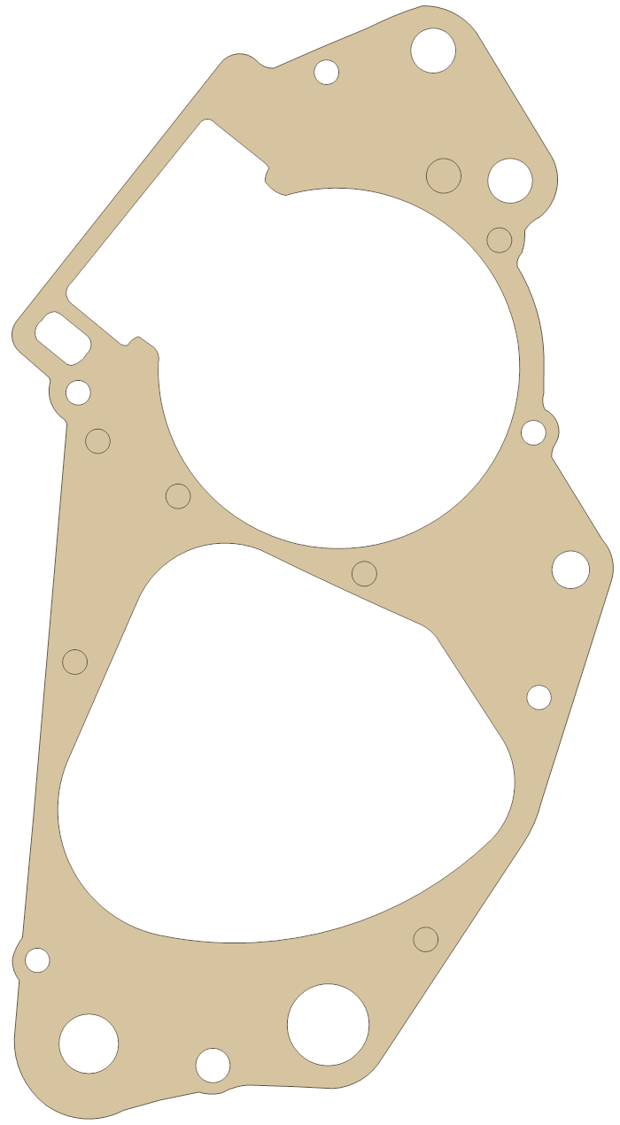 Suzuki 11481-01B20 gasket outline, OEM 11841-01B20, A material