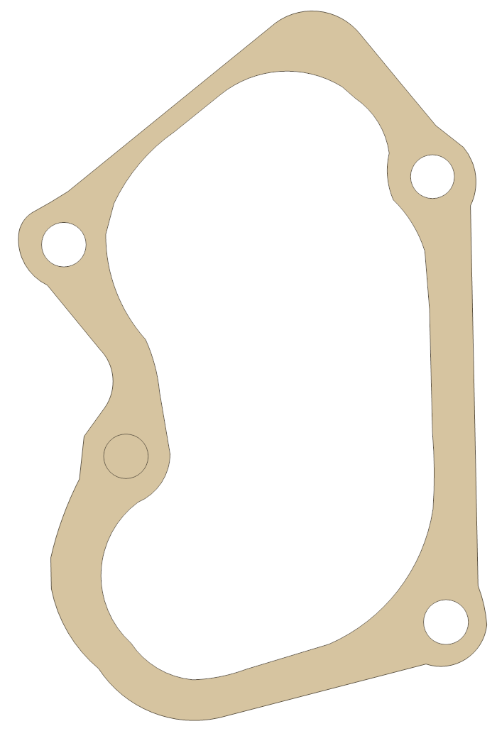 Suzuki RMX250 Cylinder Cover No.1 gasket outline
