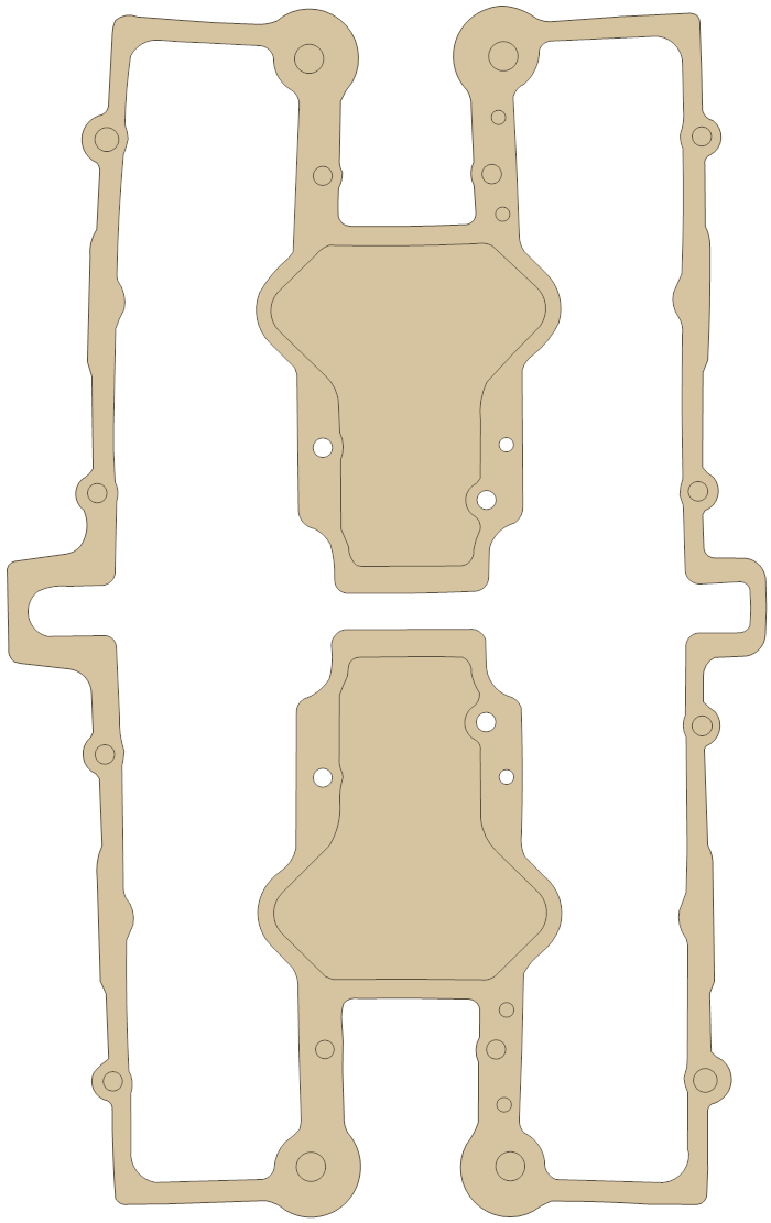 Suzuki 11173-49207-H17 gasket outline, OEM 11173-49207-H17, B material