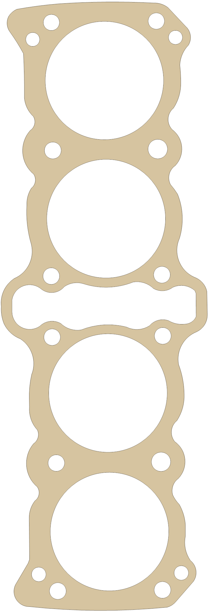 Suzuki GSX1100EF Cylinder Head gasket outline