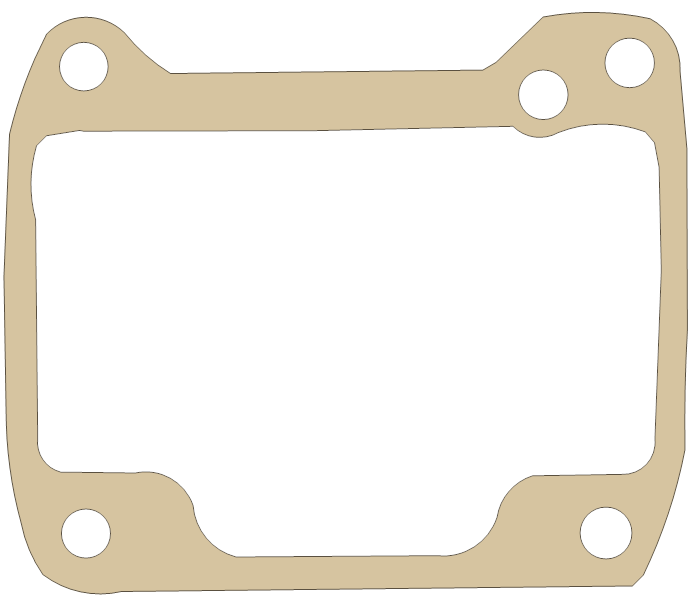 Suzuki RM125 Float Chamber gasket outline
