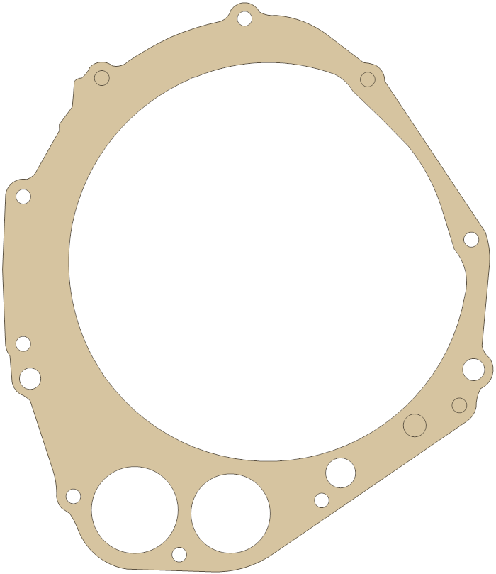 Suzuki GSX-R750 Clutch Cover gasket outline
