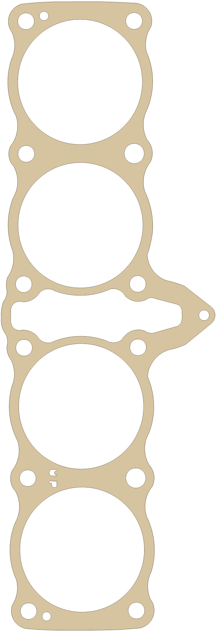 Suzuki GSX-R750X Cylinder gasket outline