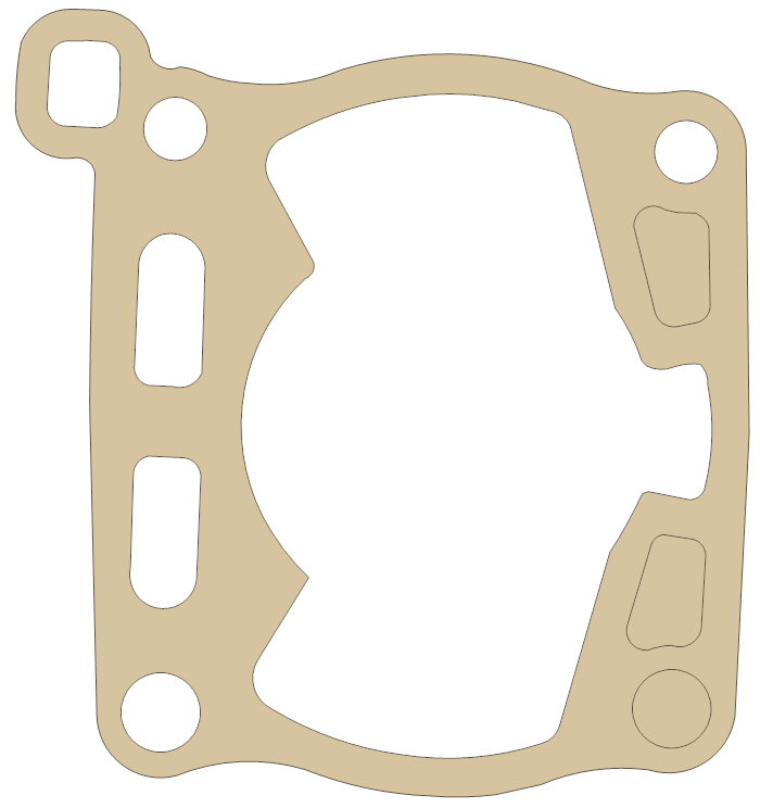 Suzuki RM85 Base Gasket gasket outline