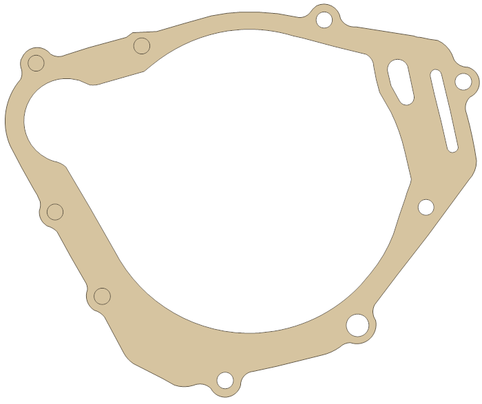 Suzuki DRZ250 Mag Cover gasket outline