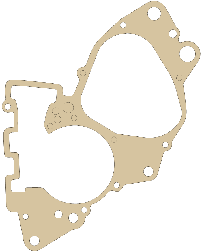 Suzuki Crankcase gasket outline, OEM 11481-03B00, A material