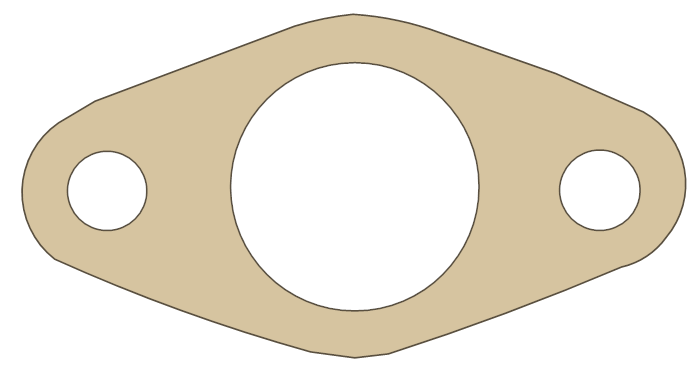 Suzuki Tensioner gasket outline, OEM 12837-31320, A material