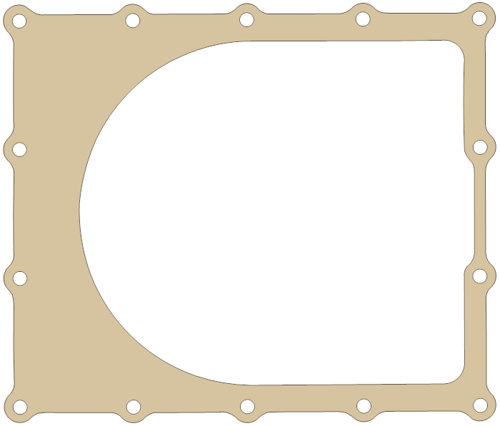 Suzuki Oil Pan gasket outline, OEM YOSHIMURA, A material