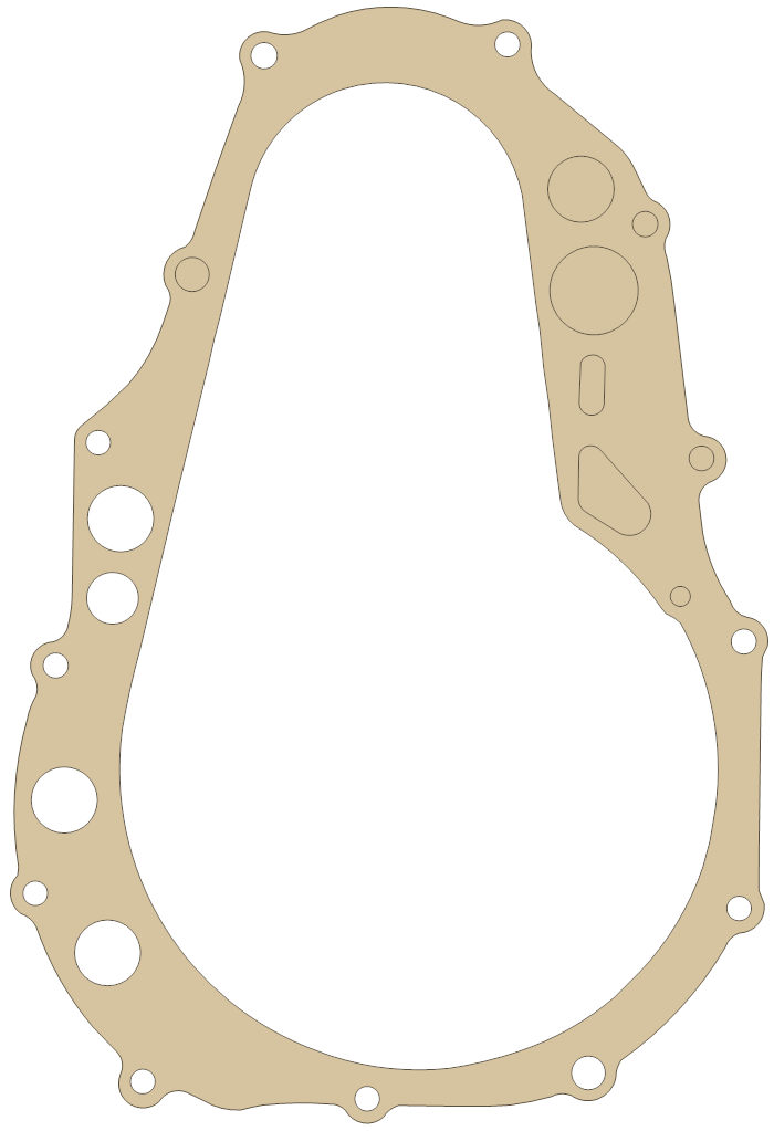 Suzuki Clutch Cover gasket outline, OEM 11482-07G00, A material