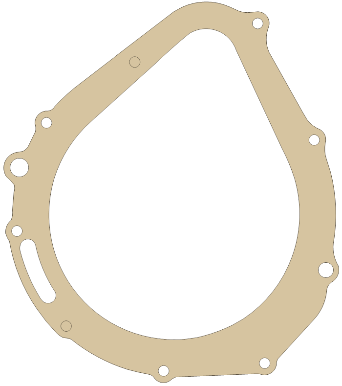 Suzuki Generator Cover gasket outline, OEM 11483-48E01, A material