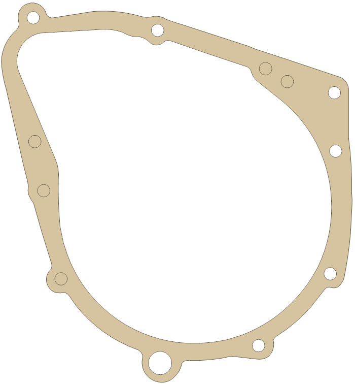 Suzuki GSX-R1100 Gasket 1 gasket outline