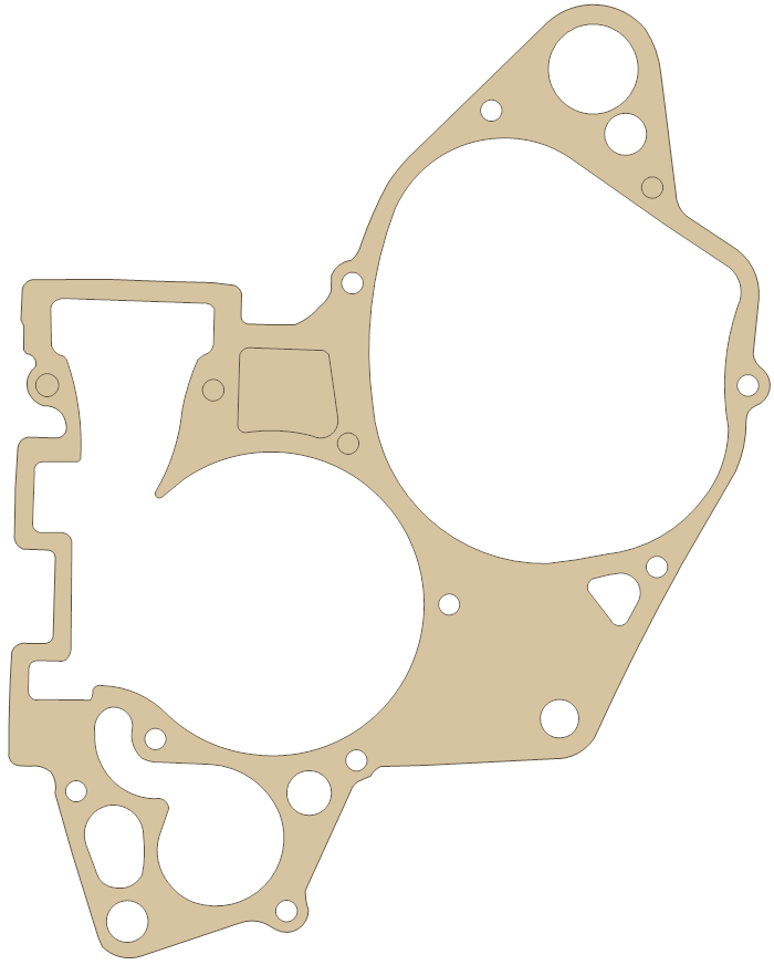 Suzuki Crankcase gasket outline, OEM 11481-36E10, A material