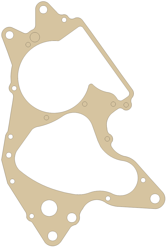 Suzuki Gasket gasket outline, OEM 11481-40500, A material