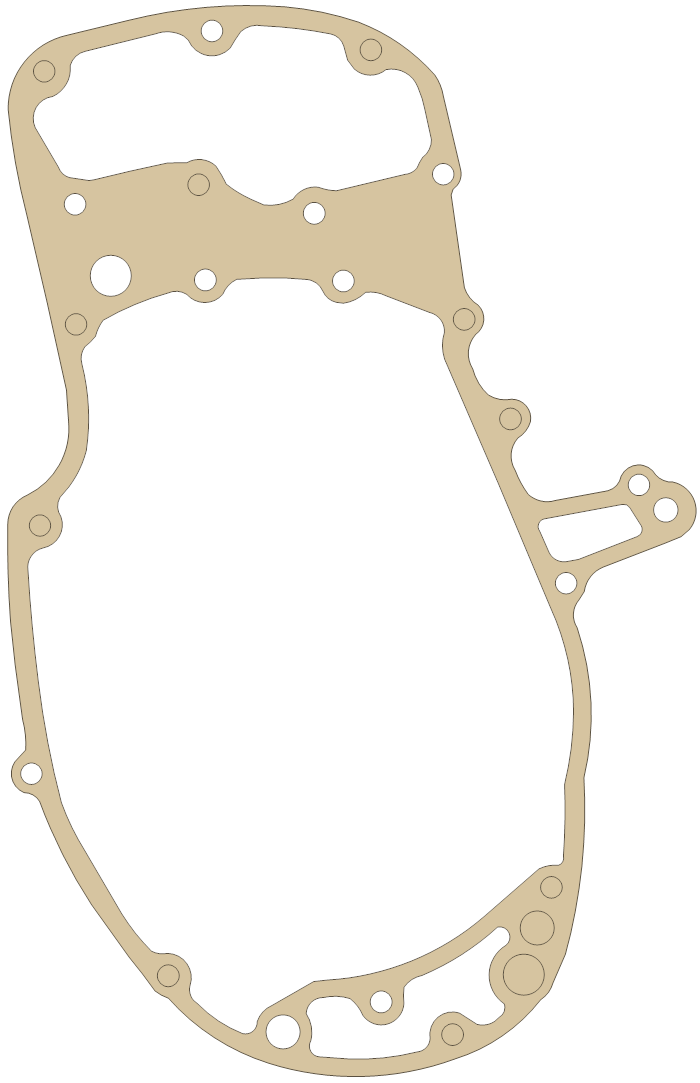 Suzuki 11485-37600 gasket outline, OEM 11485-37600, A material
