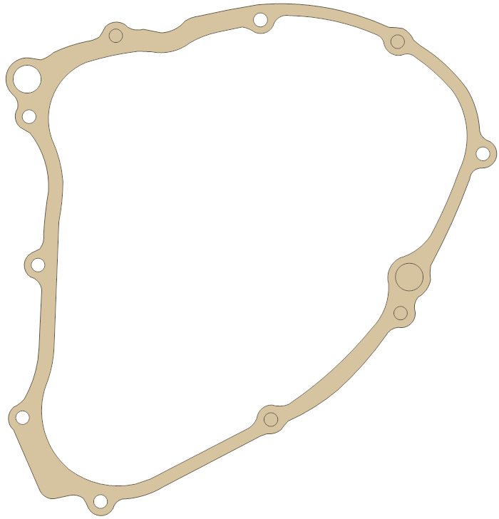 Suzuki DR500 Gasket gasket outline