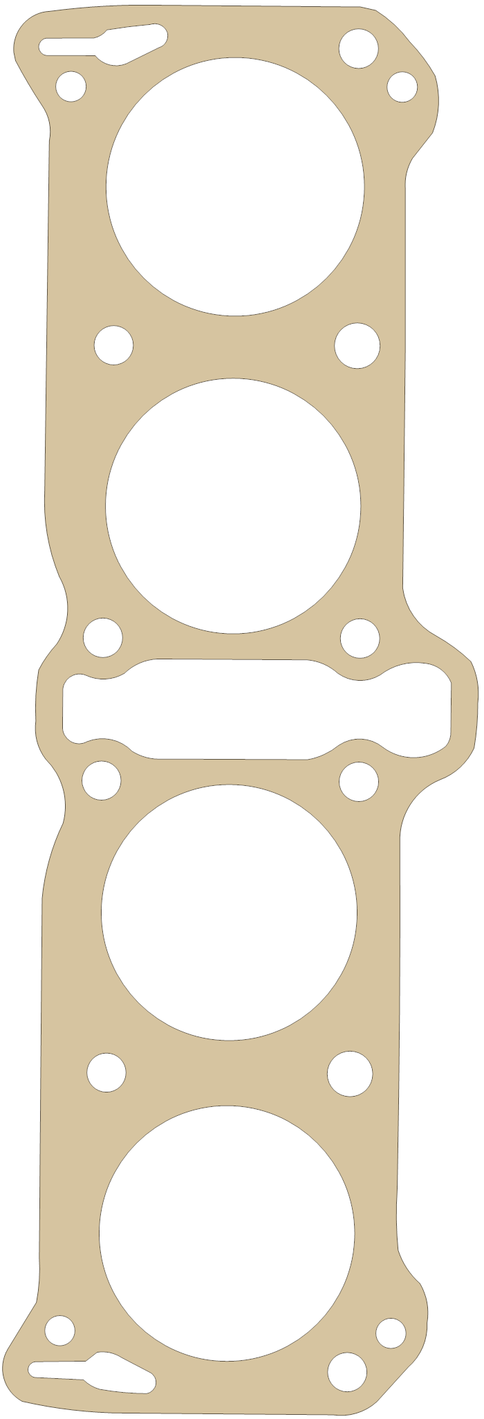 Suzuki GS750E Cylinder gasket outline
