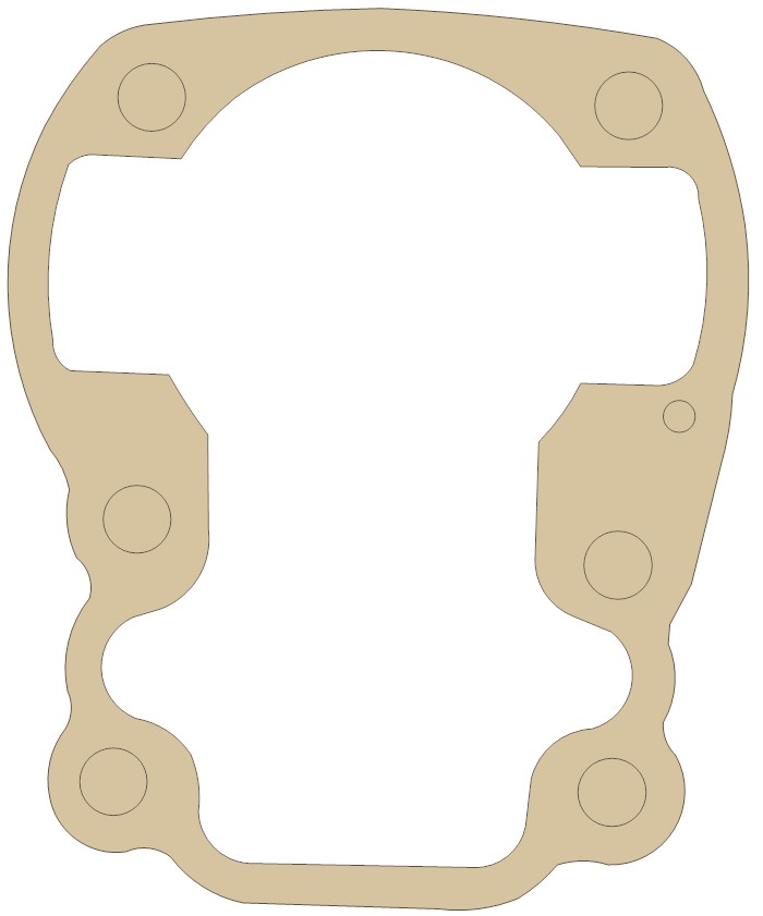 Suzuki DS80 Cylinder gasket outline