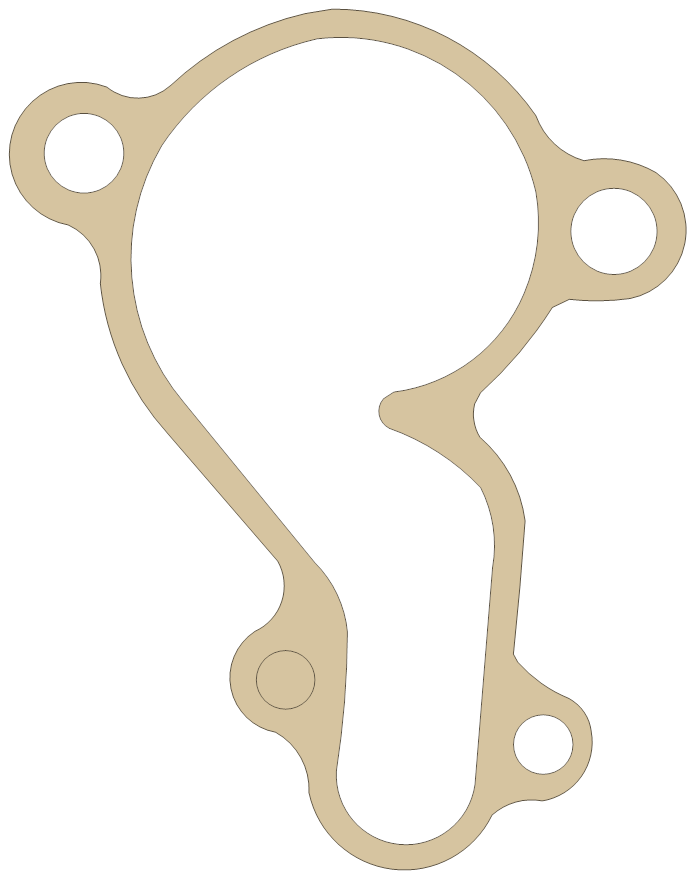 Suzuki Water Pump Case gasket outline, OEM 17431-00B00-H17, A material