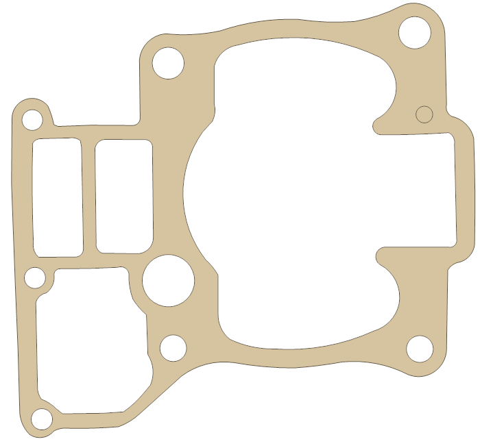 Suzuki LT250R Cylinder Base gasket outline