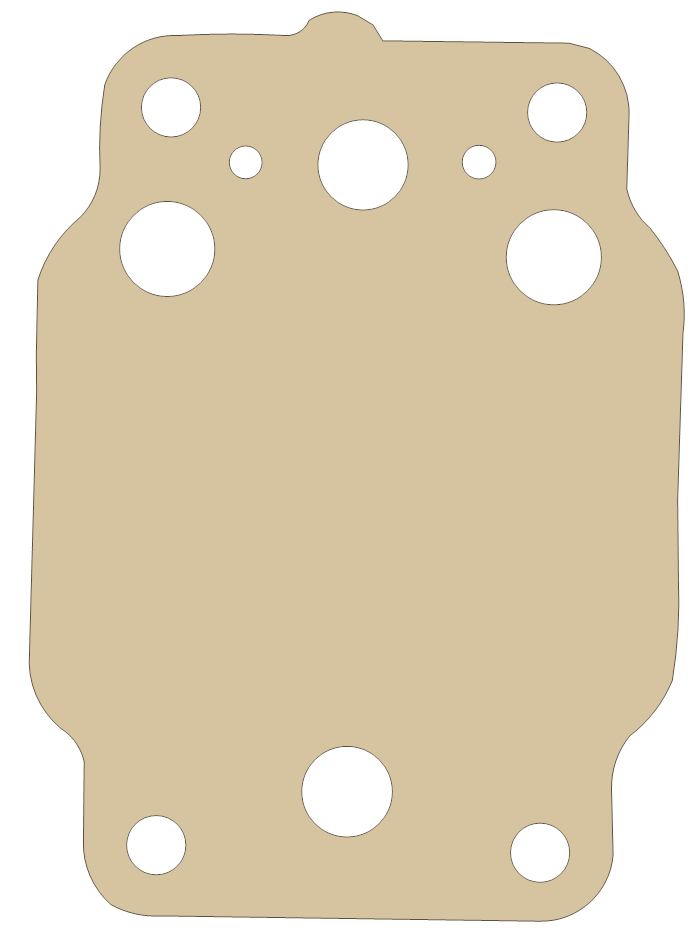 Suzuki GS500 Breather Cover gasket outline