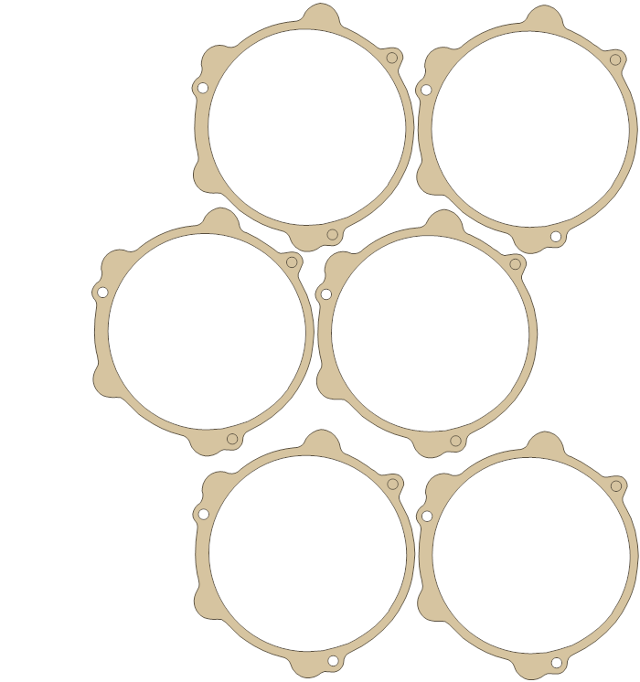 Suzuki PE400 New Magneto Set 6 gasket outline