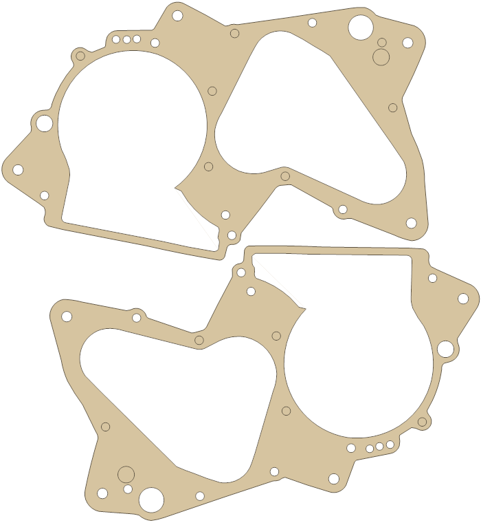 Suzuki RM370 Center Crankcase Set gasket outline