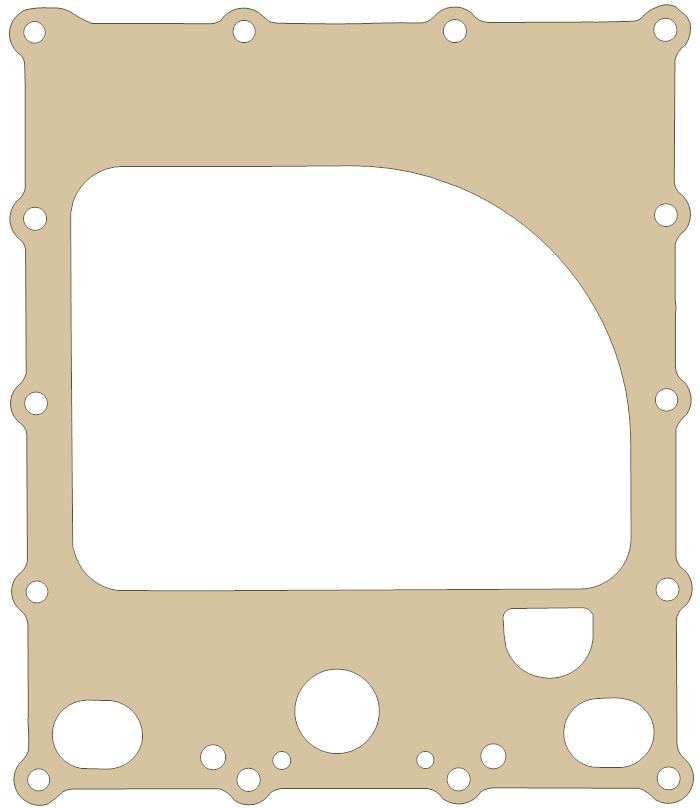 Suzuki Oil Pan gasket outline, OEM 11489-21H00, A material