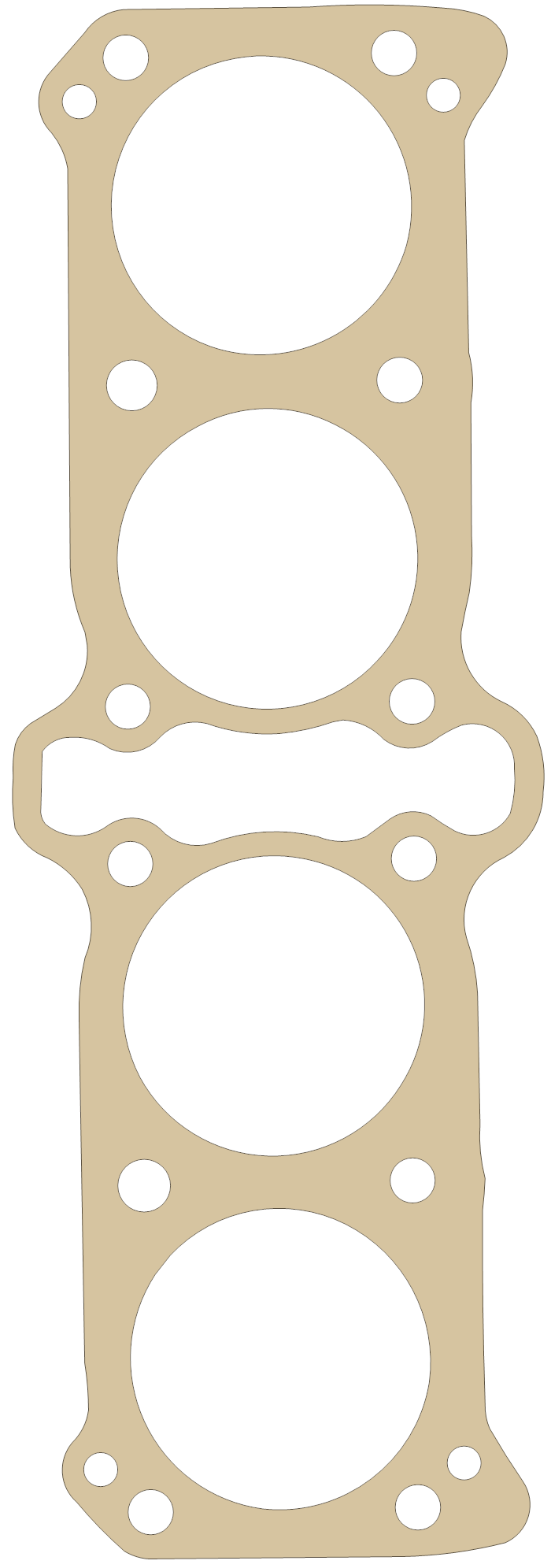 Suzuki X4481 Base gasket outline