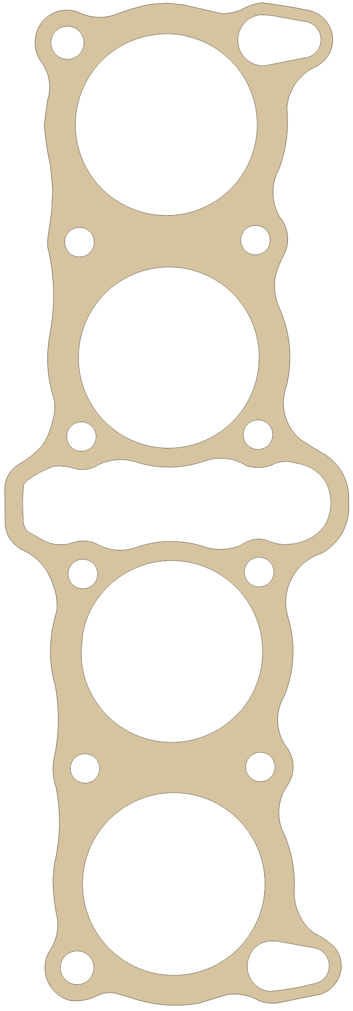 Suzuki GS750E Cylinder Base gasket outline