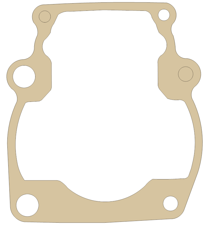 Suzuki RS175 Cylinder gasket outline