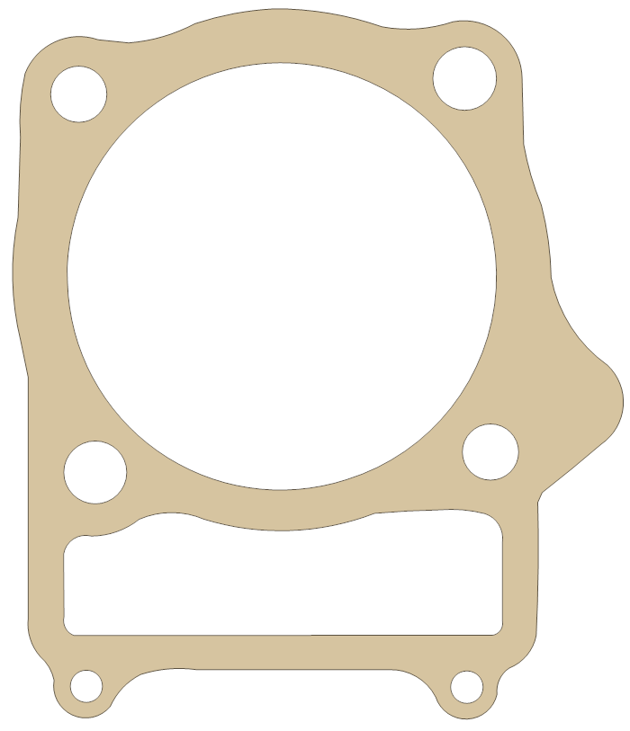 Suzuki TS75 Base gasket outline