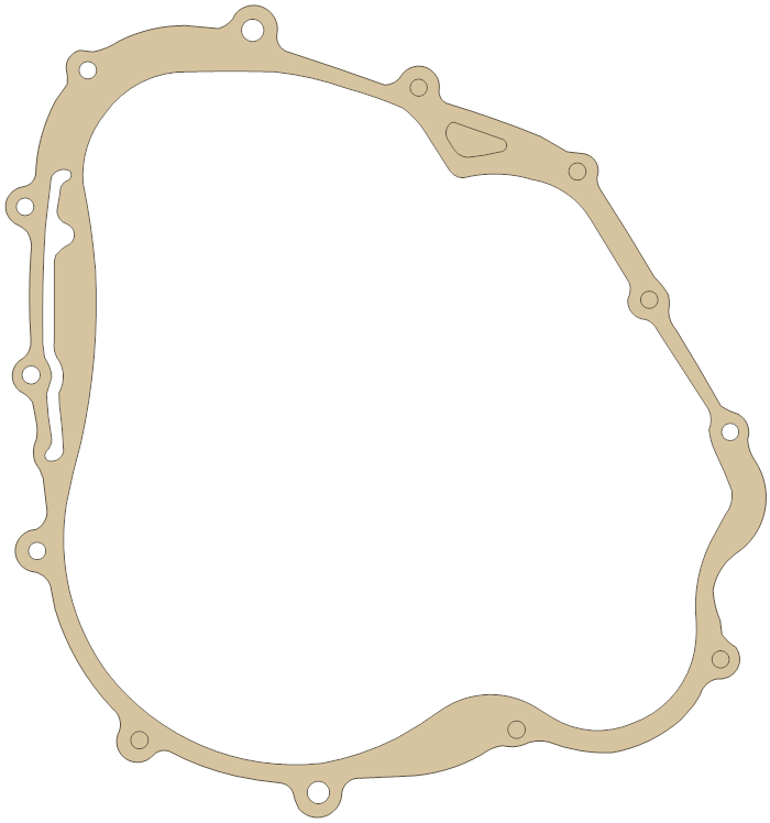 Suzuki DR350S Clutch Cover gasket outline