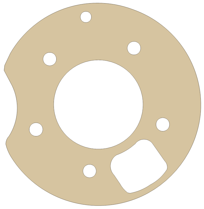Suzuki TS100 Inner Disk Valve gasket outline
