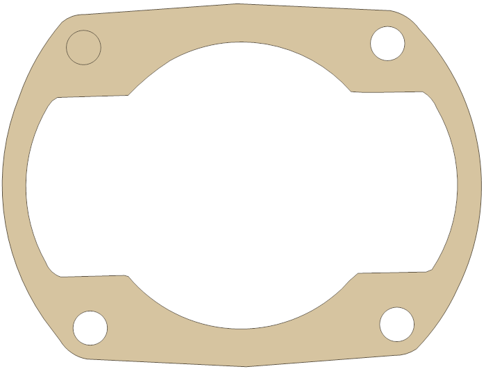 Suzuki TS400 Cylinder gasket outline