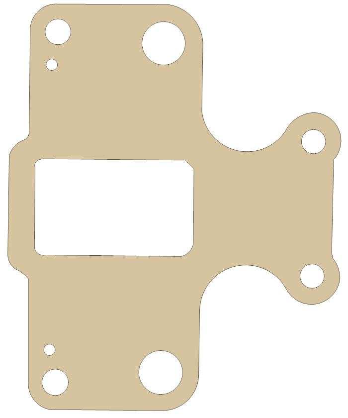 Suzuki GS750E Cam Breather Cover gasket outline