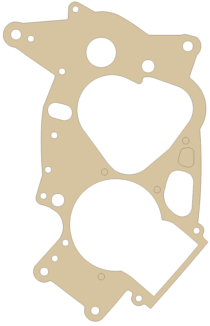 Suzuki TS100 Crankcase gasket outline