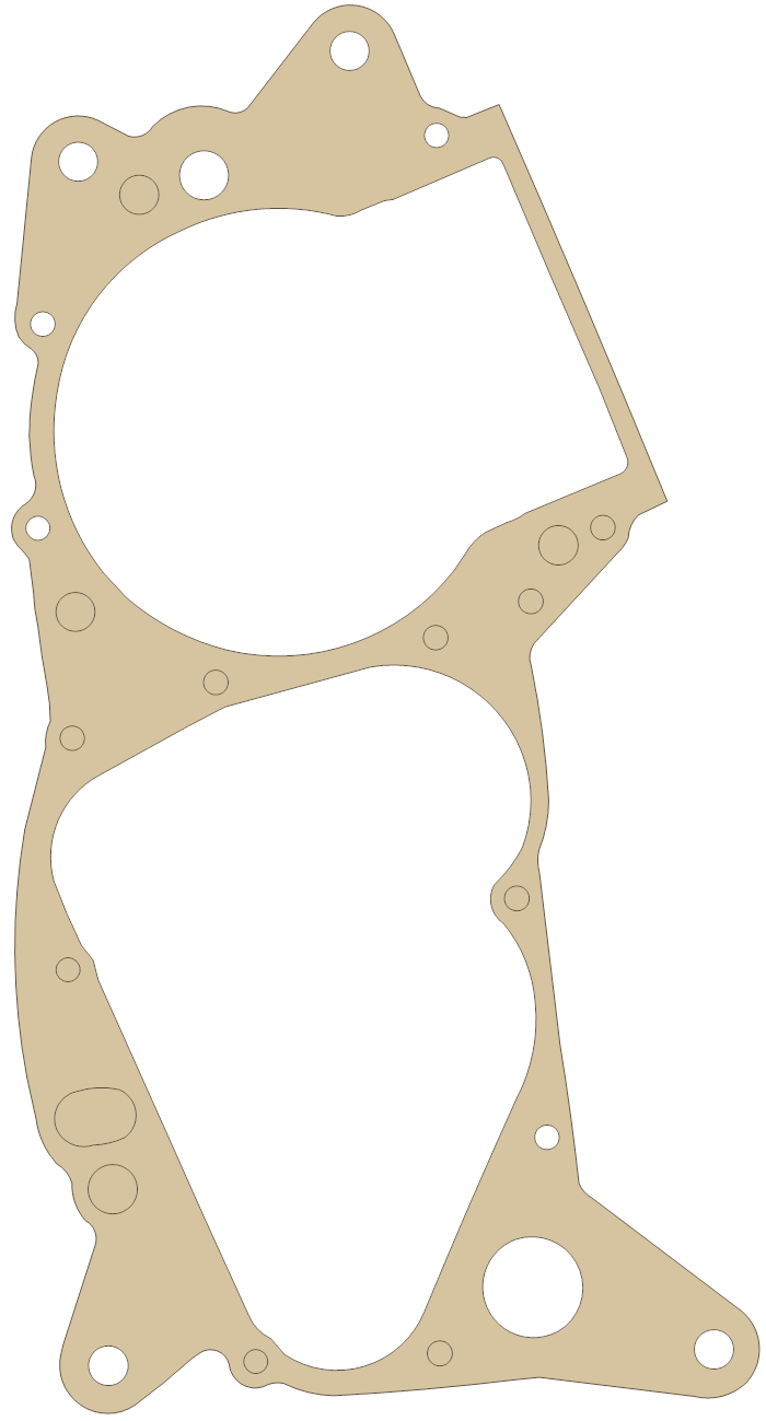 Suzuki TS400 Crankcase gasket outline