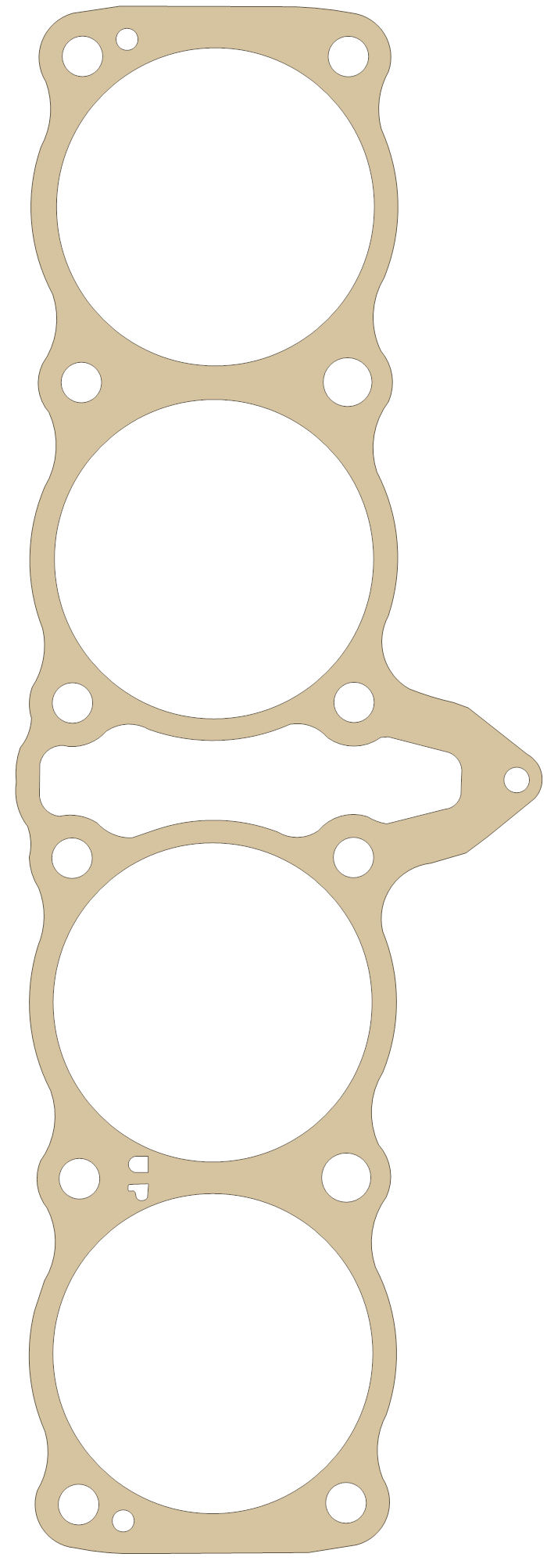 Suzuki Cylinder gasket outline, OEM 11241-48B00, A material