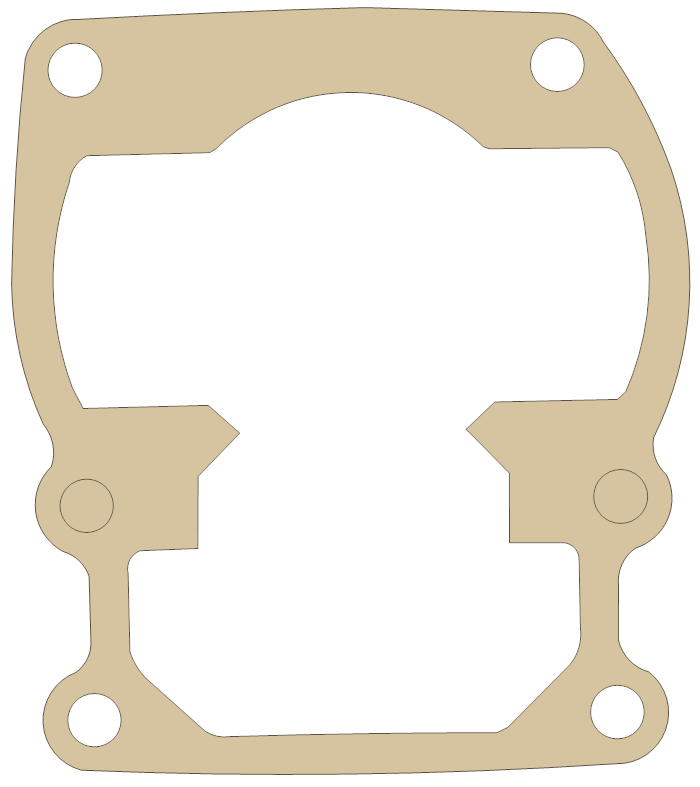 Suzuki DS125 Cylinder Base gasket outline