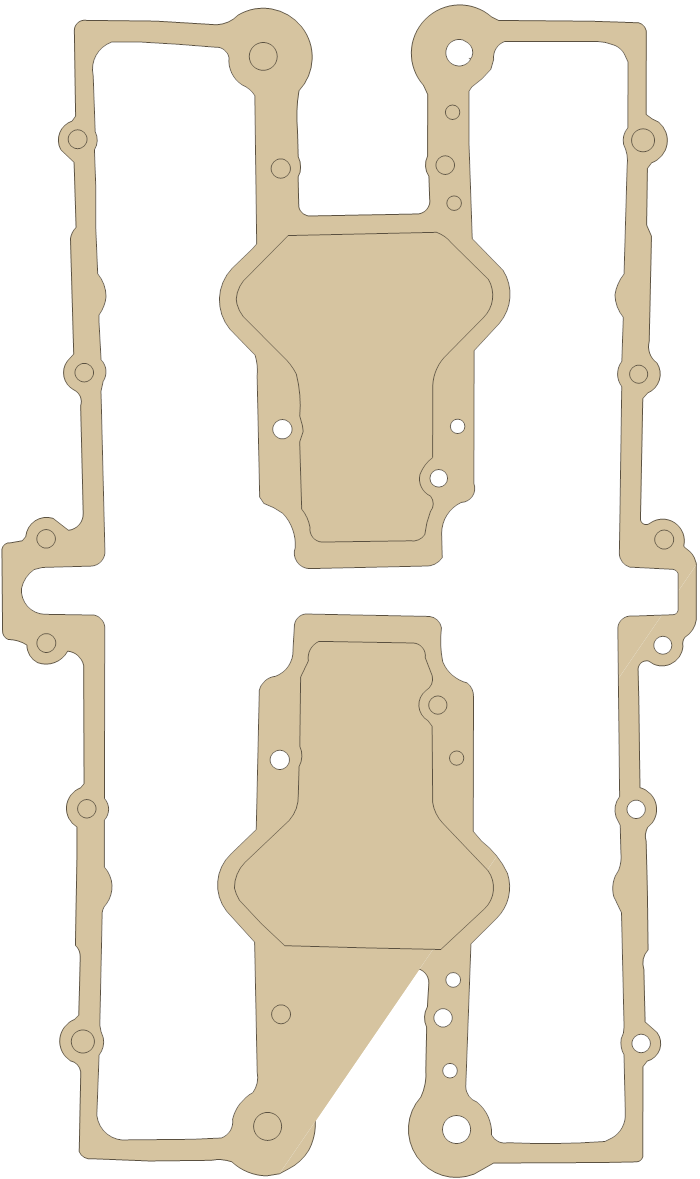 Suzuki GS750E Valve Cover gasket outline