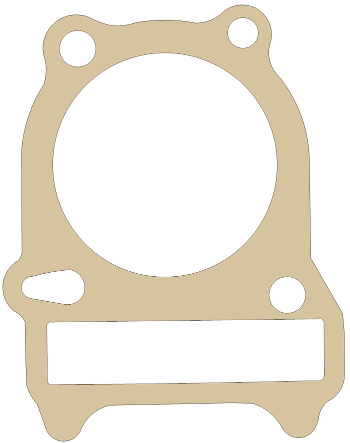 Suzuki GN250 Cylinder gasket outline
