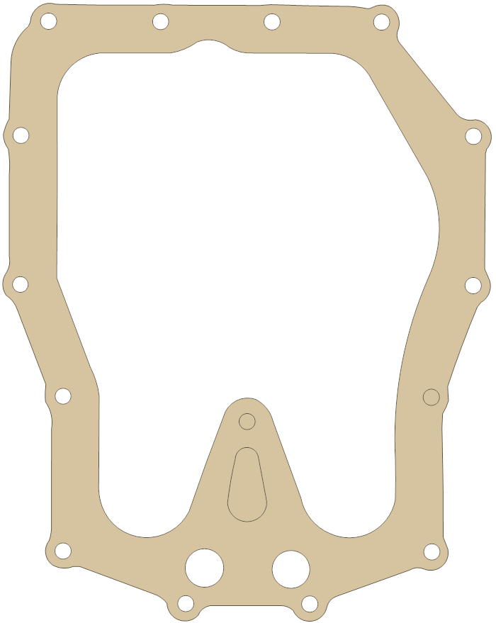 Suzuki GSX550L Oil Pan gasket outline