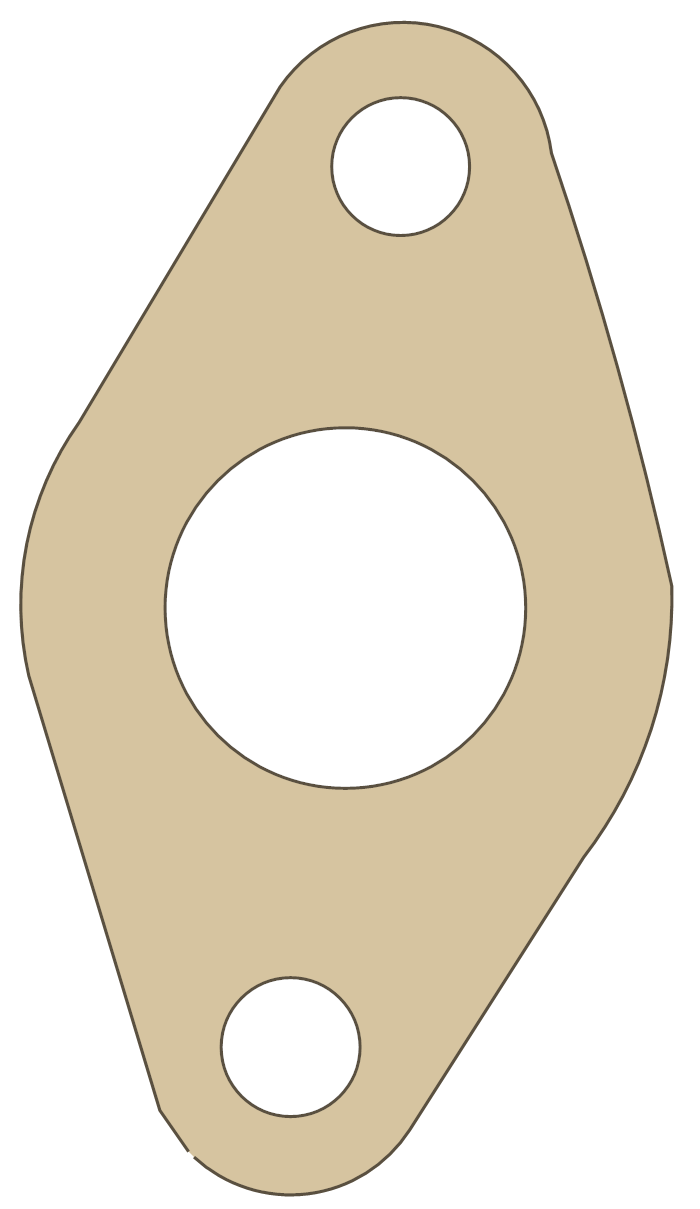 Suzuki OR50 Carburetor gasket outline