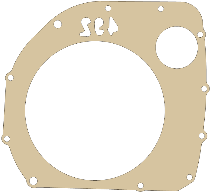 Suzuki Clutch Cover gasket outline, OEM 11482-49202-H17, A material