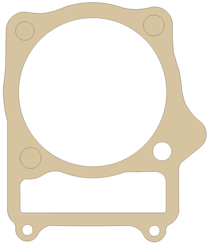Suzuki SP370 Base gasket outline