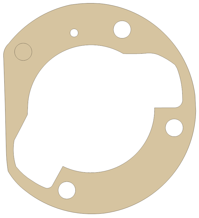 Suzuki T500 Cylinder Base gasket outline