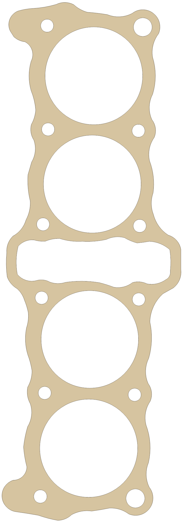Suzuki GS650GD Cylinder Base gasket outline